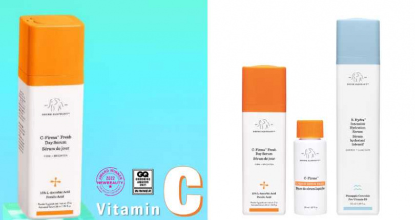 醉象維他命 C 水亮精華組(維他命 C 日間精華 28ml＋水飽飽 B5 保濕精華 50ml) 醉殺價／3,500元（總價值／4,300元）（圖／品牌提供）