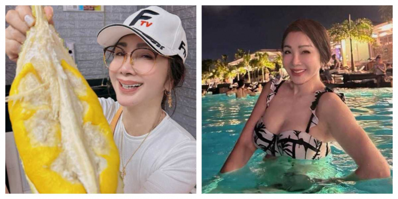 68歲陳美鳳在新加坡高空無邊際泳池大方公開比基尼泳姿影片，凍齡美貌與火辣曲線驚豔全場。（圖／翻攝自陳美鳳臉書）
