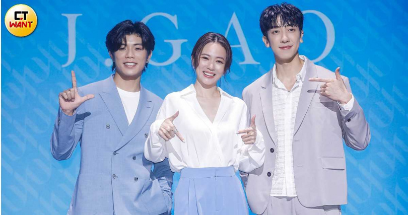 高宇蓁找張哲偉、陳峻廷合作新品大使。（圖／趙文彬攝）