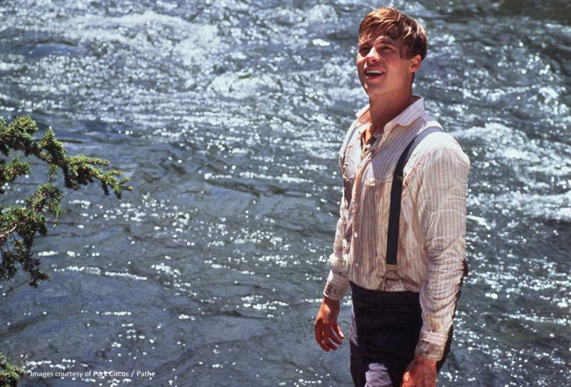 勞勃瑞福的導演代表作《大河戀》還捧紅了布萊德彼特。(圖/金馬執委會提供)