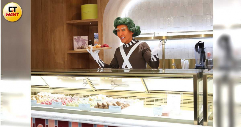 潘若迪笑說這次造型是繼「壞皇后」後化妝時間第二久的角色,。(圖/楊澍攝)