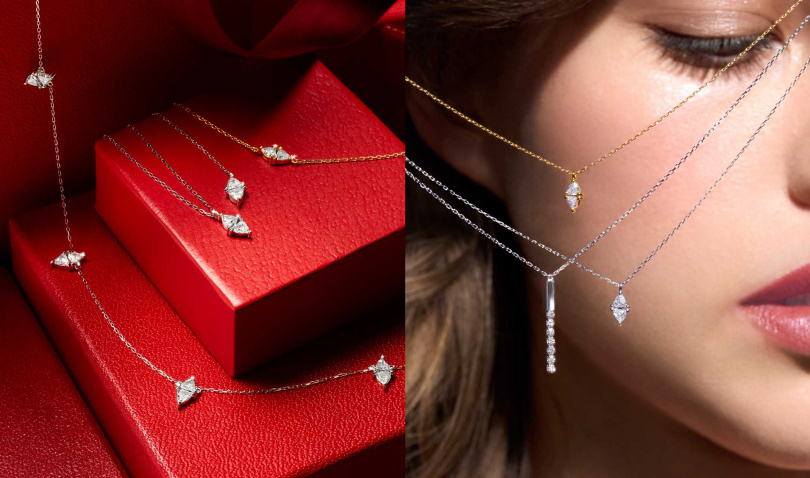 (左)AHKAH cerf-volant 系列/25,400-126,000元,(右)AHKAH cerf-volant 系列 & chandelier line系列/21,700-31,100元(圖/品牌提供)