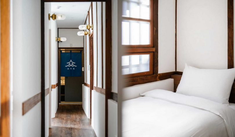 寶桑町屋的文創青年旅館為一人一室的獨立雅房,在房內也能擁有隱私。(圖/雲品國際提供)