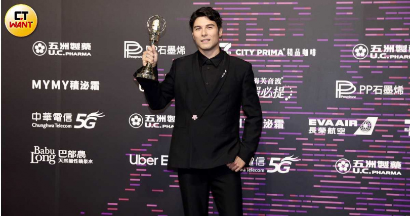 迷你劇集(電視電影) 男主角獎得主鳳小岳。(圖/本刊攝影組)