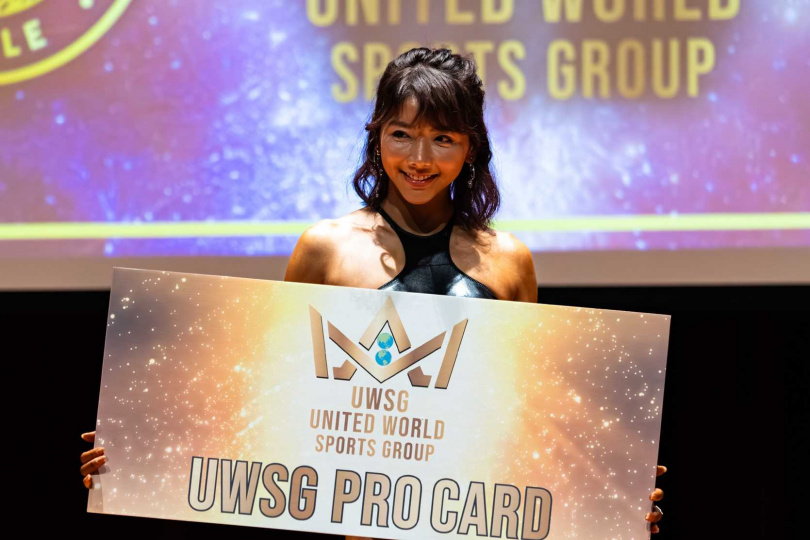 透過45天的魔鬼訓練，宋羽葤順利取得進入職業健美賽的入場券。（世聯體育大會提供）