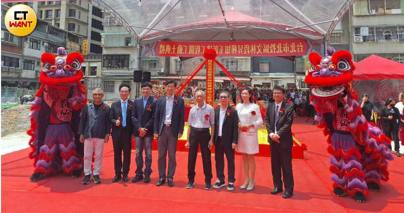 台北市北投區預售案「昇樺知玉」舉行開工動土典禮，受惠輝達進駐北士科，去年底銷售至今去化超過5成。（圖／林榮芳攝）