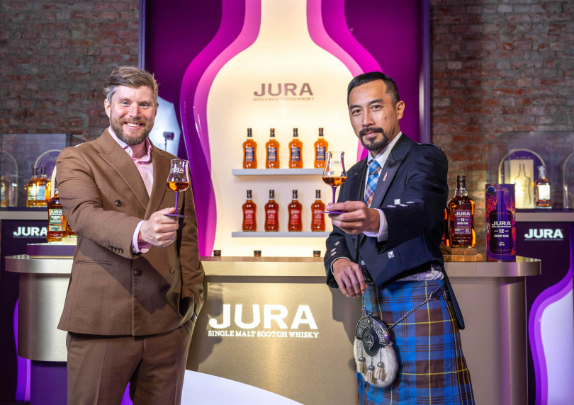 JURA 吉拉雙品牌大使- WWA 2025全球最佳品牌大使Andrew Lennie, 尚格品牌大使 Keeper Ken※喝酒勿開車！飲酒過量，有害健康，未滿18歲請勿飲酒。（圖／尚格酒業提供）。