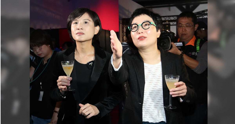 前文化部長鄭麗君(左)一手孵育的文策院,主打由民間人士領航,首任董事長找來公視出身的文化人丁曉菁(右)擔任。如今層峰卻找來文化部次長王時思兼任文策院董事長,挨批自砸民間領航招牌。(圖/報系資料照)