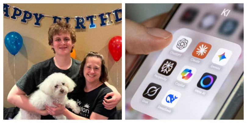 山姆尼爾森（Sam Nelson）生前照片，其母親指控他長期向ChatGPT詢問用藥方式，最終因藥物過量身亡。（圖／翻攝自FB，Leila Turner-Scott、達志／美聯社）