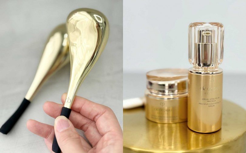 想入手的人，可趁新品上市凡於肌膚之鑰櫃檯消費滿19,000元(含24K黃金精華)，即可獲贈專屬「16K黃金按摩儀」一組二入，完整妳的黃金護膚儀式。（圖／吳雅鈴攝）