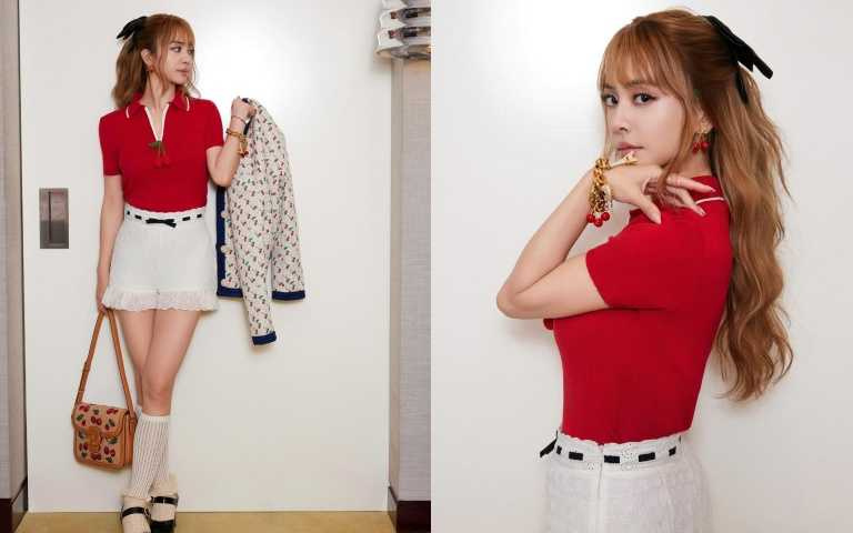 蔡依林穿上VALENTINO 2025早春和春夏系列的超可愛服裝和包款,整個人身形有如20歲少女!(圖/蔡依林 ig)