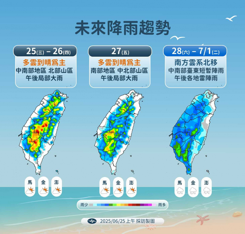 未來降雨趨勢。（圖／中央氣象署提供）