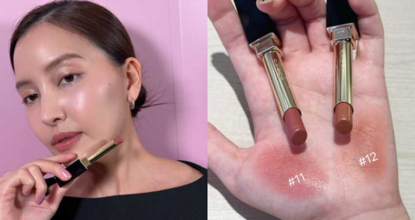 SUQQU 晶采絲絨唇膏 新色2色 組合價各／2,050元（圖／廖怡婷 攝）