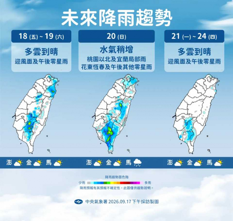 未來降雨趨勢。（圖／中央氣象署提供）