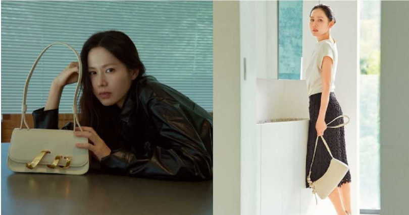 她所演繹的形象照中包括Testoni Jole 36 手袋:簡約皮革設計搭配金屬裝飾,優雅卻不失個性。另外Spiral Heel 100 高跟鞋:螺旋曲線設計鞋跟結合皮革質感,完美演繹現代女性的力量與柔美。(圖/取Testoni ig)