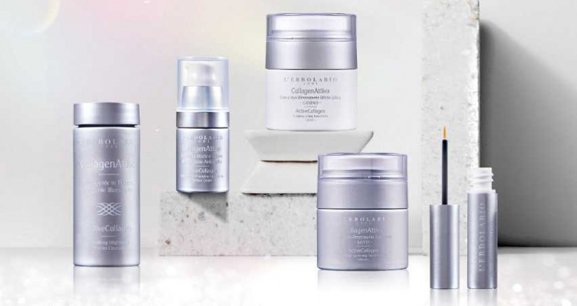 蕾莉歐 ⽩⾦膠原逆時⽇霜50ml／特價2,580元、晚霜50ml／特價2,580元、⽩⾦膠原逆時眼唇霜15 ml／特價1,500元、⽩⾦膠原逆時潔顏粉35g／特價1,050元、⽩⾦膠原逆時睫⽑精華6ml／特價999元（圖／品牌提供）