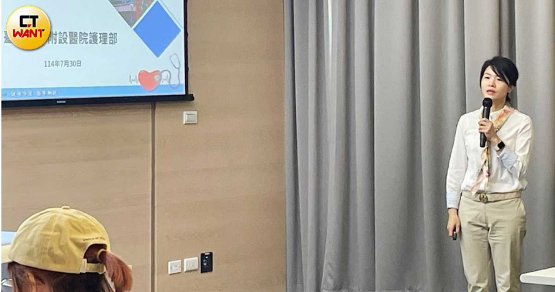 台大醫院護理部護理師鄭靜宜。(圖/林則澄攝)