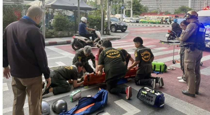 警方表示,肇事駕駛坦承在行駛中打瞌睡,已依過失傷害罪送辦。(圖/翻攝自SiamRath)