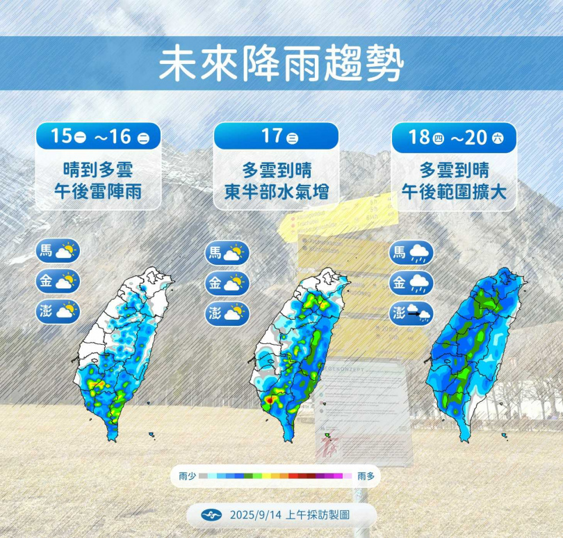 未來降雨趨勢。（圖／氣象署提供）