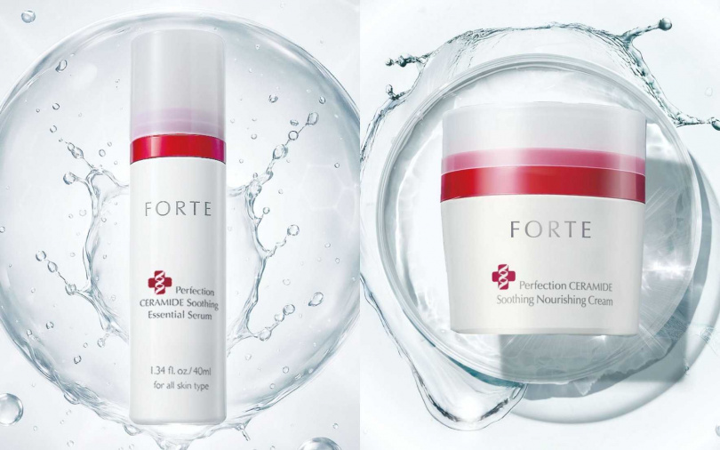 FORTE Ceramide全效舒緩精華液40ml／1,680元、Ceramide全效舒緩滋養霜50ml／1,780元（圖／品牌提供）