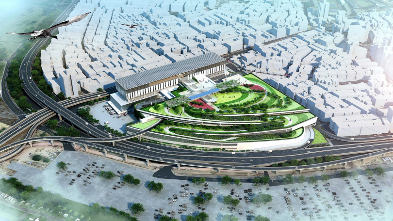 北市第一果菜市場模擬改建後外觀。(模擬圖/翻攝自台北市政府官方網站)