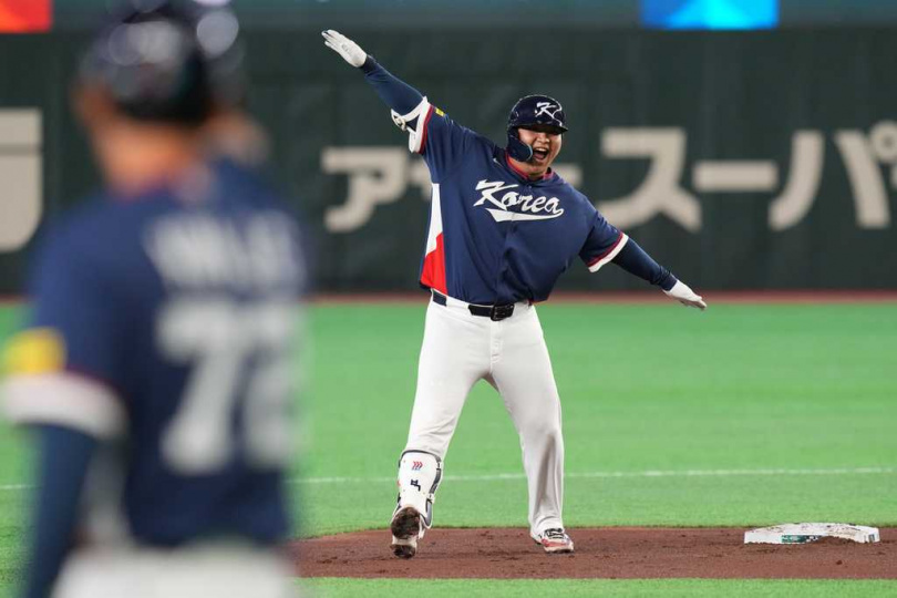 韓國在第一局就從菊池雄星手上攻下3分。（圖／達志／美聯社）