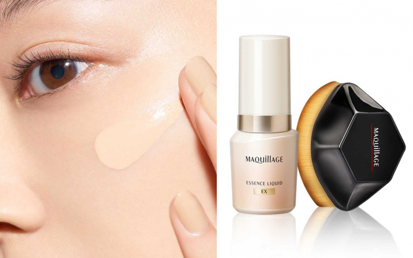 為歡慶新品上市，6/1~8/31凡於全台任一通路購買全新升級「水蜜光精華無瑕粉底」， 即可獲得MAQuillAGE心機彩粧獨家限定「水光粉底刷」，只送不賣，數量有限，贈完為止。（圖／品牌提供）