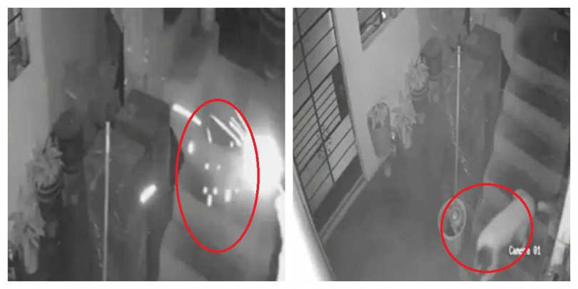 監視器拍下嫌犯投擲點燃炸藥後逃逸，馬奇斯即刻衝出制止爆炸。