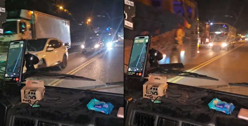 邵庭在二度前往花蓮救災後，北上返家時發現蘇花公路南下有大量車潮，推敲大多應該是要前往救災的，讓她十分感動。（圖／翻攝自Instagram／ting.talk）