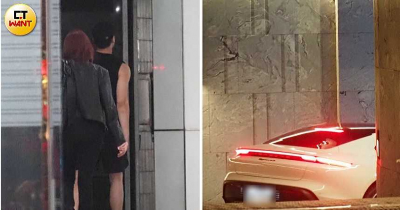 兩人搭計程車到某大樓停車場取車，由周予天開車和女友一同返回住處。（圖／CTWANT）