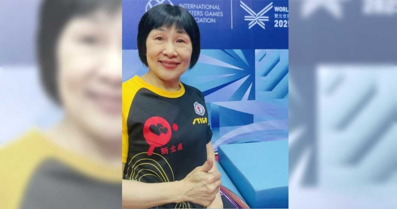 「最強桌球阿嬤」盧碧春昨（21）在女子單打30＋級以直落三強勢取勝。（圖／中國時報記者李育嫺攝）