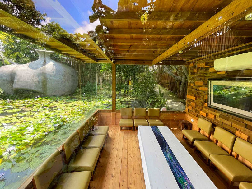 台中新社雅園溏水上茶空間。(圖/吳德亮攝)