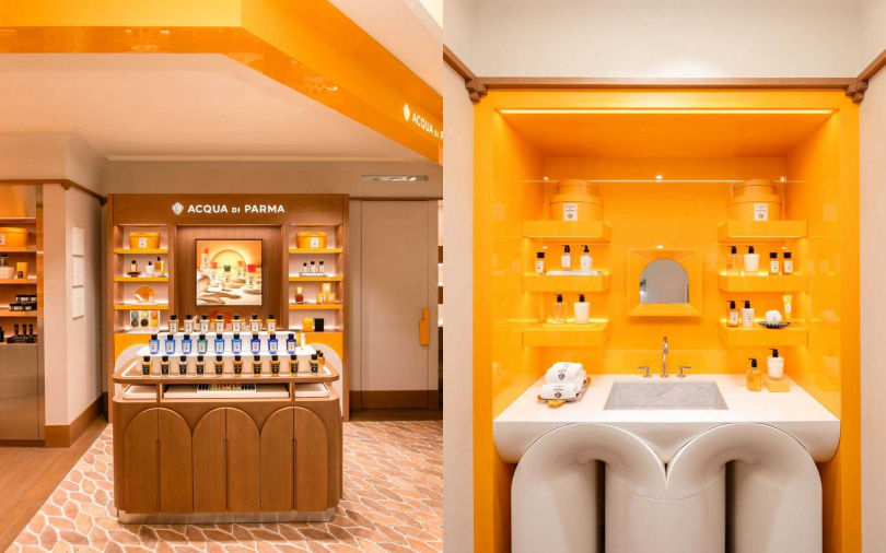 Acqua di Parma選址於台北復興館B1亮麗登場的CASA概念形象店,帶領消費者一同走進義式感官世界。(圖/品牌提供)