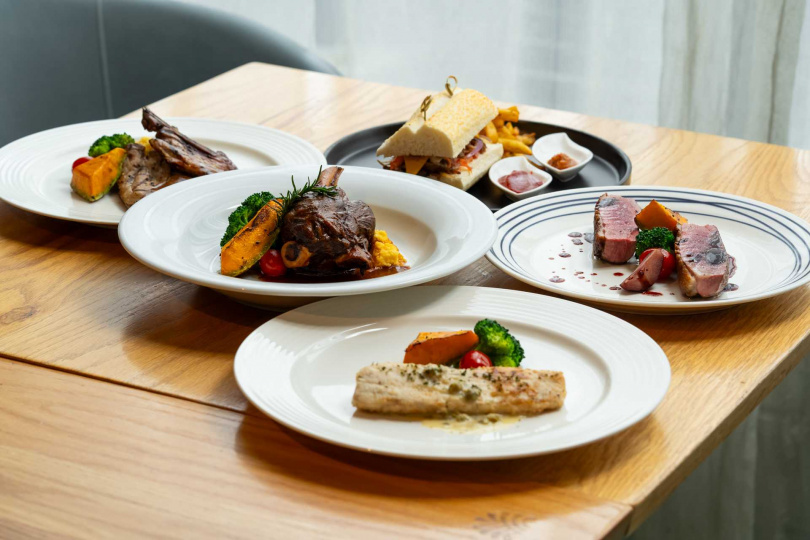 於甘粹用餐可品嘗現點現做的歐式主菜及豐盛的semi-buffet吃到飽。（圖／台南老爺行旅提供）