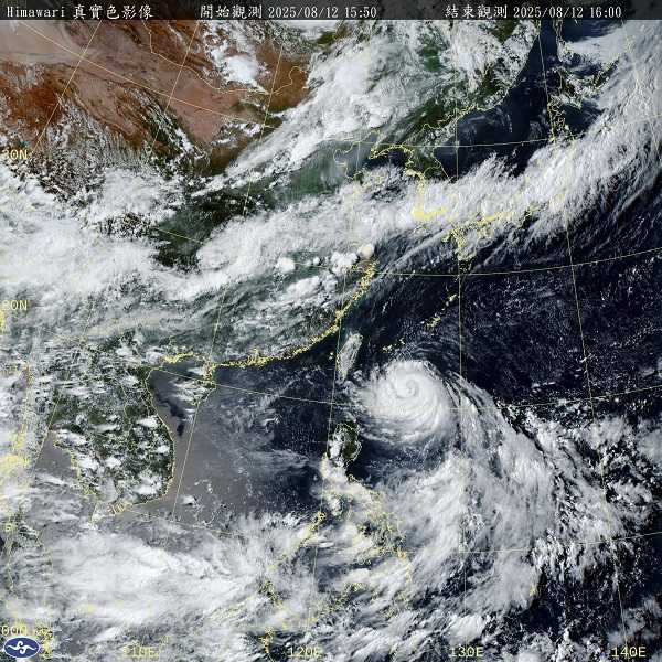 颱風不會被中央山脈破壞太多。（圖／中央氣象署）