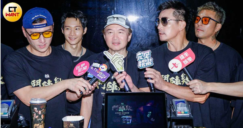 孫鵬叮嚀兒子孫安佐不准出國，只能留在台灣看電影支持《角頭—鬥陣欸》。（圖／趙文彬攝）