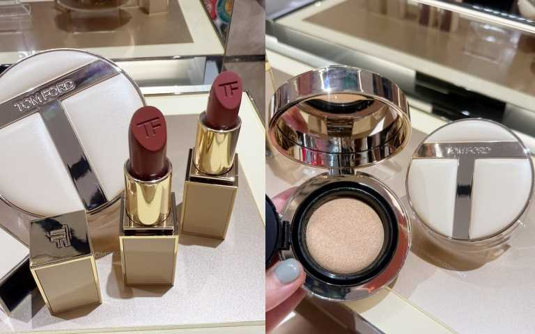 TOM FORD 縱情香草限量設計師微霧唇膏 3g / 2,200元、限定縱情香草氣墊粉盒 / 1,250元(圖/品牌提供)