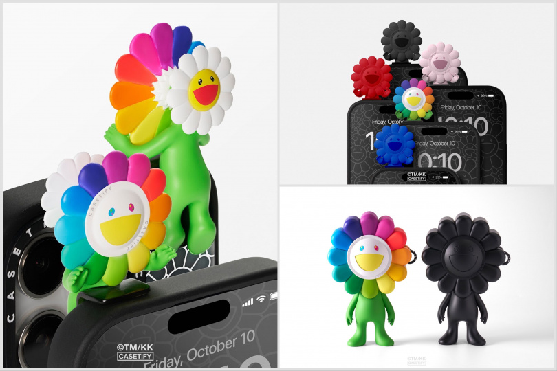 CASETiFY × 村上隆 FLOWERS 珍藏版耳機保護殼／9,740元；FLOWERS 手機殼造型人偶盲盒／1,600元。（圖／品牌提供）