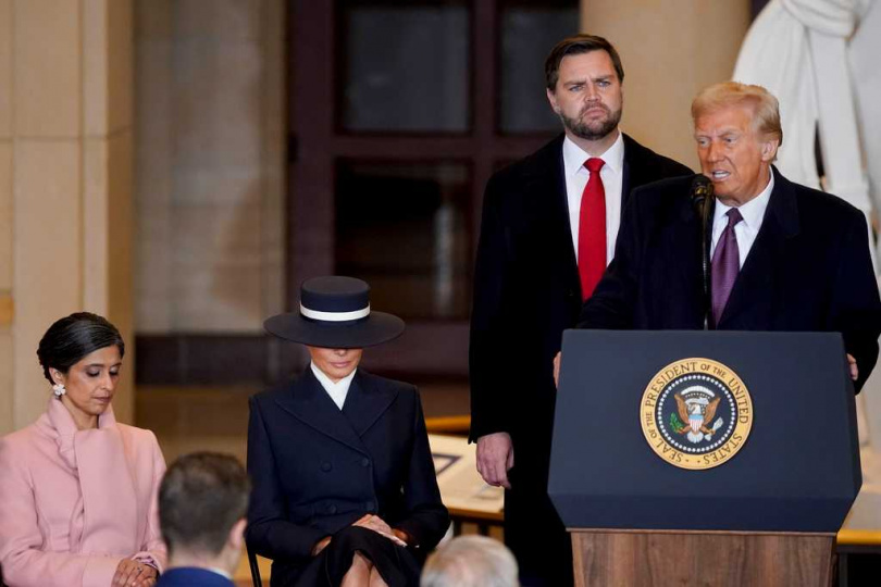 川普於美國時間20日進行就職典禮。（圖／美聯社／達志）