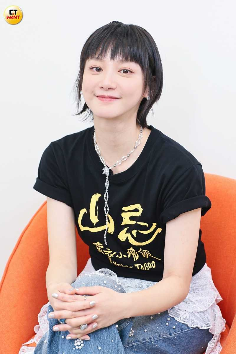 袁澧林表示算命都說她工作運佳。（圖／楊澍攝）