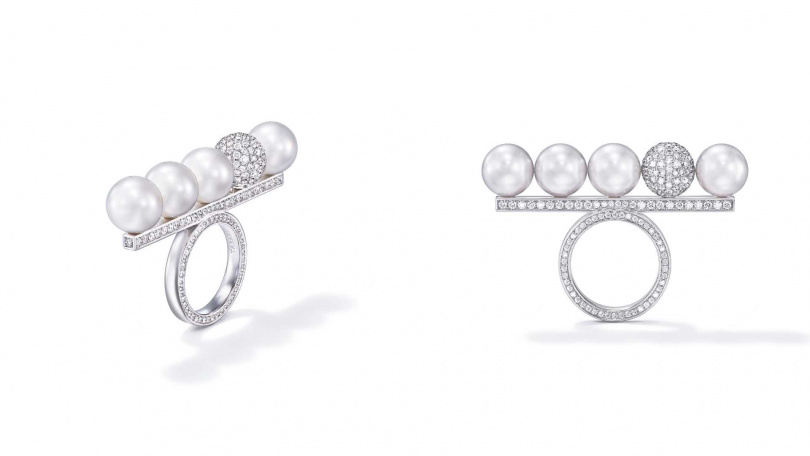 TASAKI balance decade pearls & diamonds 戒指 ／1,100,000元（圖／品牌提供）