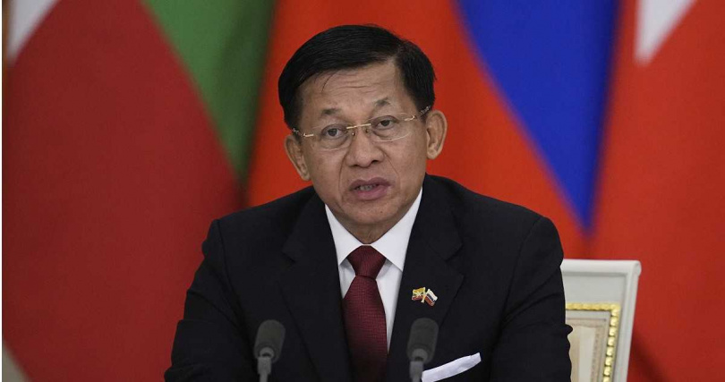 緬甸軍方領導人敏昂萊。