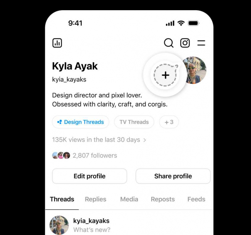 「幽靈貼文」示意圖。(圖/Meta)