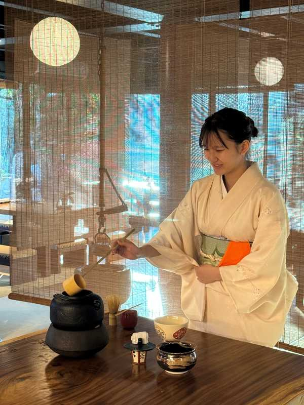 專注抹茶的女大生藤崎春乃來自千葉縣。(圖/吳德亮攝影)