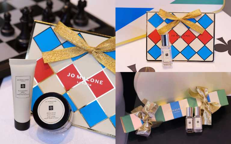Jo Malone London 聖誕節限定香氛糅香組1,945元、經典香氛護手護膚雙星禮盒950元、經典/限量香氛隨行禮盒/950元~995元(圖/品牌提供)