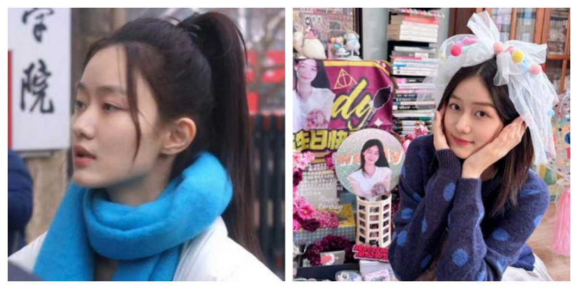 紀姿含近日現身北京電影學院藝考現場，被不少網友認出。（圖／翻攝自微博）