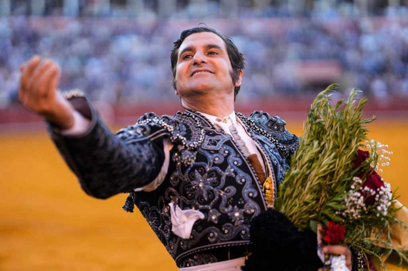 被譽為「鬥牛之王」的西班牙46歲鬥牛士普埃布拉。（圖／達志／美聯社）