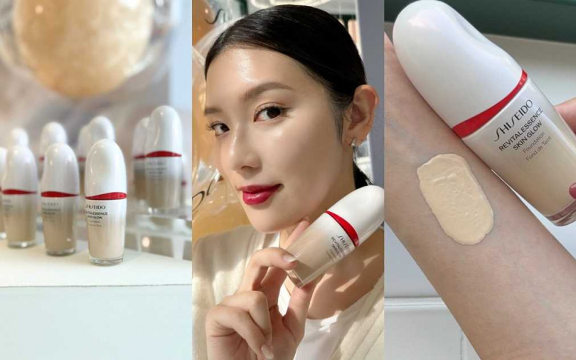 資生堂超聚光活膚粉底精華SPF30 PA+++/2,200元 與其說是粉底,不如說它是「有顏色的精華」,服貼度超優秀,實現宛如第二層肌膚般薄透自然的完美妝效。(圖/吳雅鈴攝)