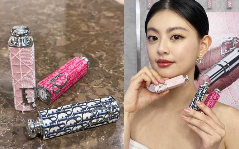 粉紅藤格紋外殼／1,200元：粉嫩搭銀色LOGO，甜美又高雅；桃粉緹花外殼／NT$1,200：緹花刺繡工藝，時尚與優雅並存、經典緹花外殼／1,200元：DIOR Oblique藍色圖騰，奢華復古感爆棚（圖／Jisoo ig、黃筱婷攝）