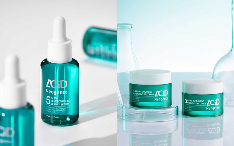 Neogence 5酸拋光澎亮精華30ml／1,350元、Nerogence 3酸拋光穩護凝凍50ml／1,000元 把“刷出拋光美肌”做成日常保養基本盤，誰用誰亮！（圖／品牌提供）